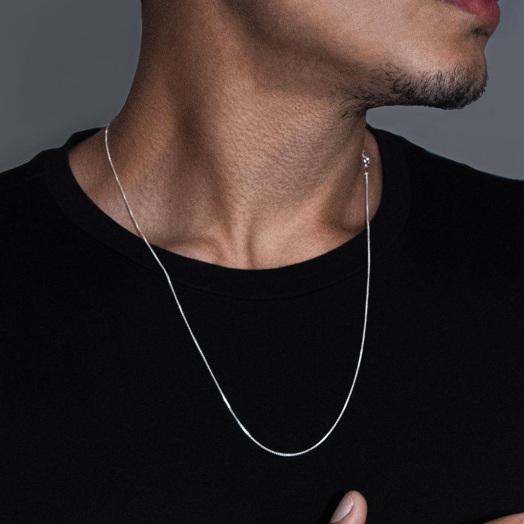 Conjunto Corrente Veneziana + Pulseira 1mm - Prata 925