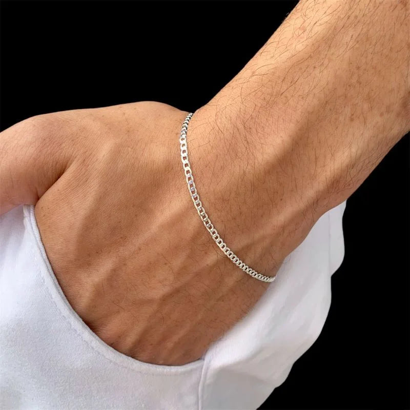 Pulseira Grumet Masculina 2mm - Prata 925