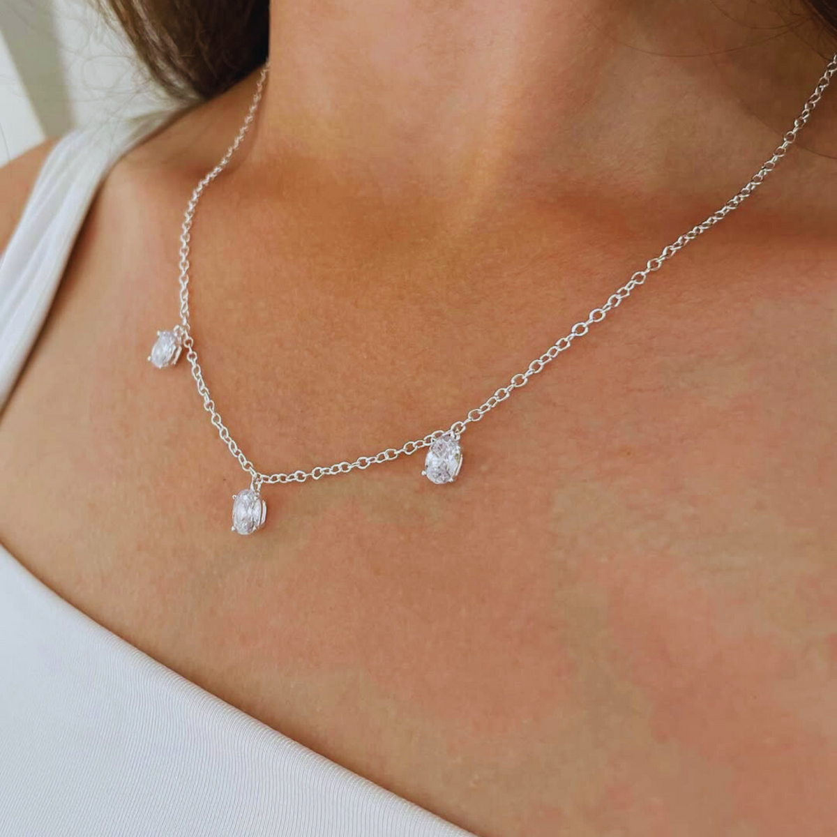 Conjunto Lumine Pérolas (Colar + Pulseira) - Prata 925 Legítima