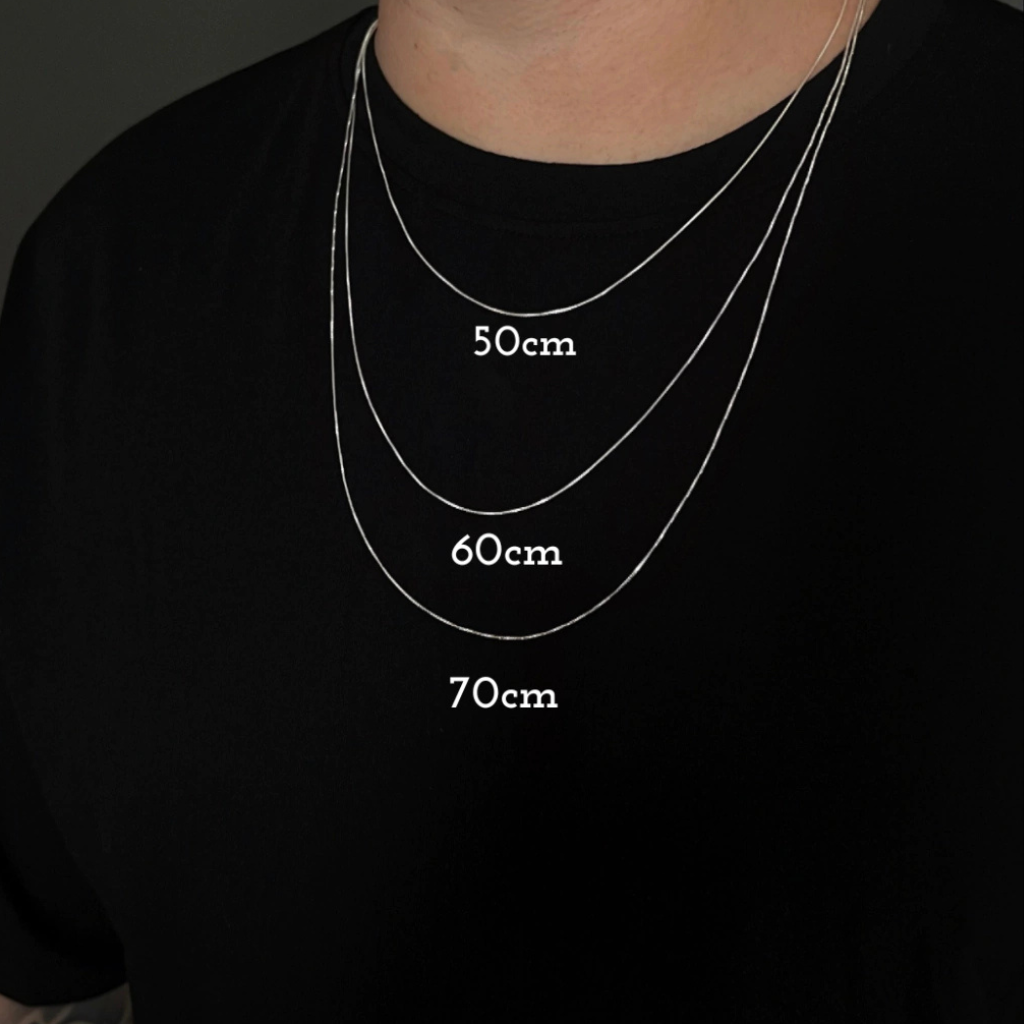 Corrente Veneziana Masculina / 1mm - Prata 925