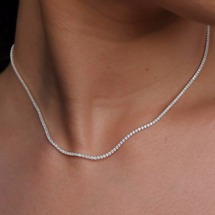 Conjunto Riviera (Colar + Pulseira) - Prata 925