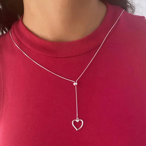 Colar Gravatinha Bolinha e Coração