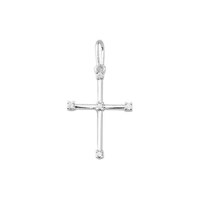 Pingente Cruz Palito Zircônias