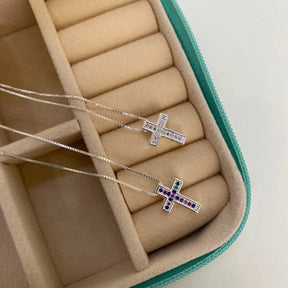 Colar Cruz Zircônia