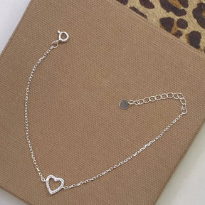 Pulseira Coração Cravejado