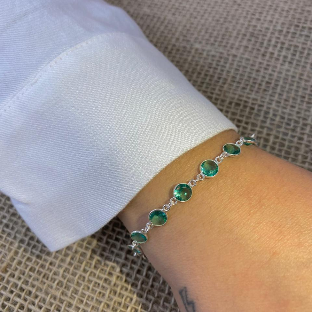 Pulseira Lumiere Zircônias - Prata 925 Legítima