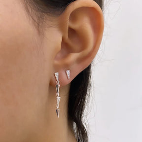 Brinco Duplo Triângulos Love