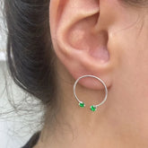 Brinco Círculo com Zircônia