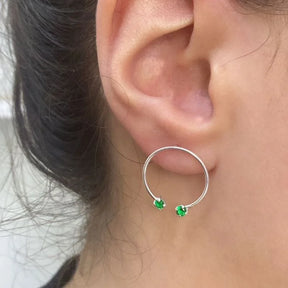 Brinco Círculo com Zircônia