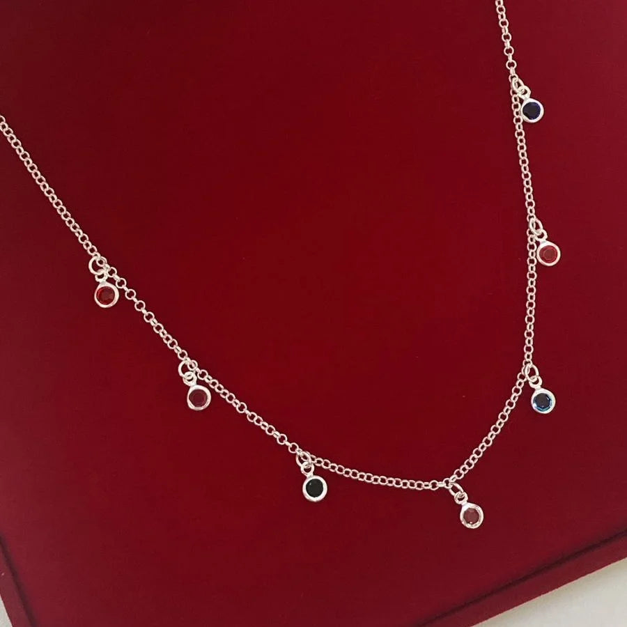 Choker Zircônia Pendurada Colors