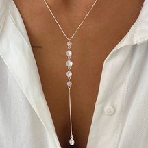 Colar Gravatinha Zircônias - Prata 925 Legítima