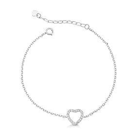 Pulseira Coração Cravejado