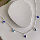 Colar Choker Olho Grego Corações