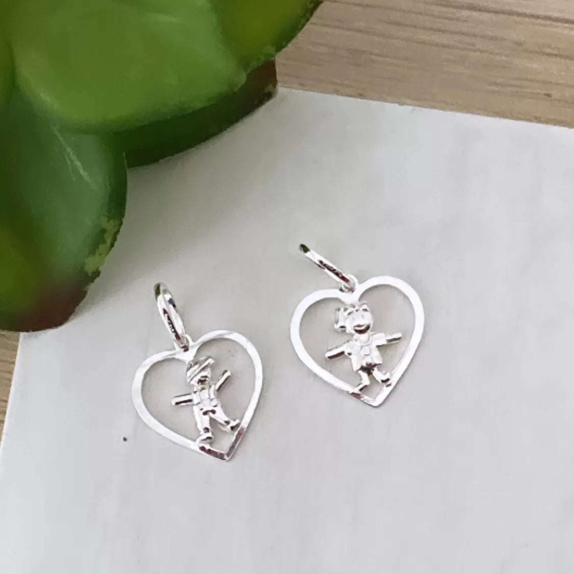 Pingente Coração Menina ou Menino