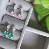 Brinco Gota Dupla Zircônia